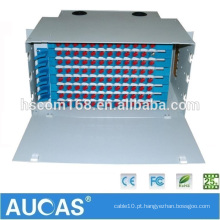 Fabricação de Aucas 12 24 48 Port Optical Fibre Patch Panel ODF